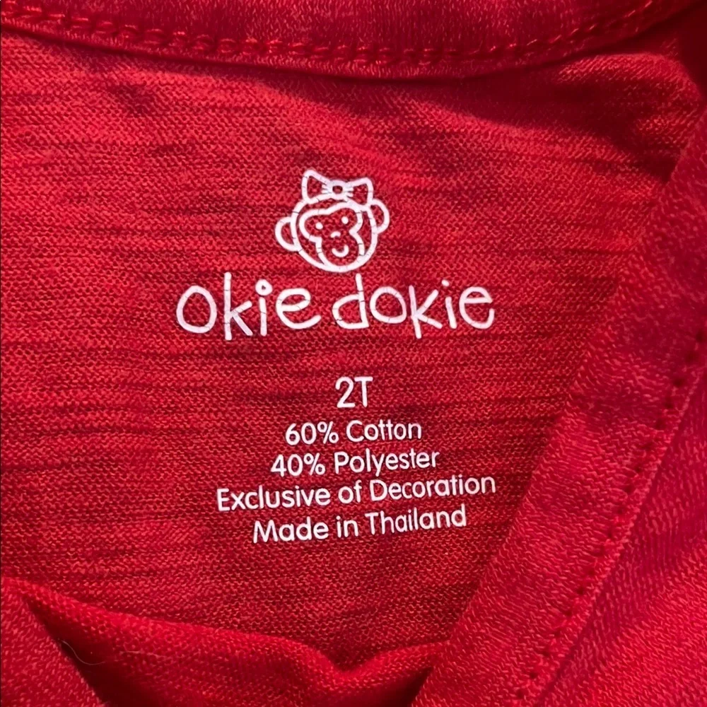 Okie Dokie Red Long Sleeve Top and Carters Brown Pants